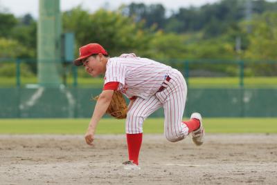 安定した投球で完封した赤井の加藤...