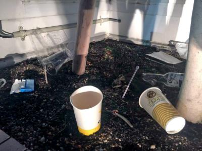 植え込みなど人目につきにくい箇所...